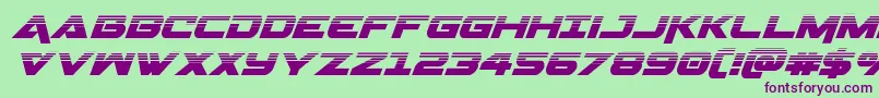 Geminahalfital Font – Purple Fonts on Green Background