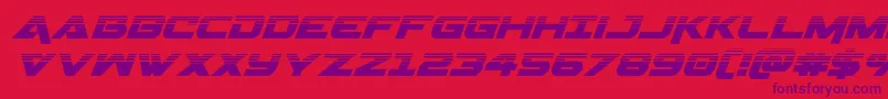 Geminahalfital Font – Purple Fonts on Red Background