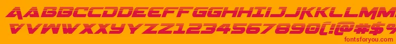 Geminahalfital Font – Red Fonts on Orange Background
