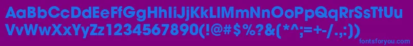 AvignonBoldRegular Font – Blue Fonts on Purple Background