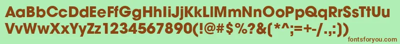 AvignonBoldRegular Font – Brown Fonts on Green Background