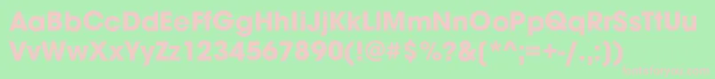 AvignonBoldRegular Font – Pink Fonts on Green Background