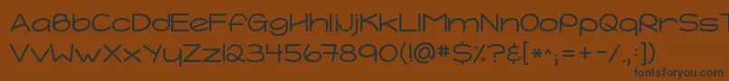 フォントKgtightrope – 黒い文字が茶色の背景にあります