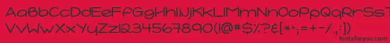 Kgtightrope Font – Black Fonts on Red Background