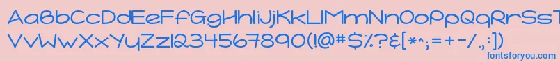 Kgtightrope Font – Blue Fonts on Pink Background