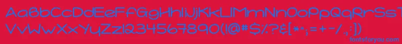 Kgtightrope Font – Blue Fonts on Red Background