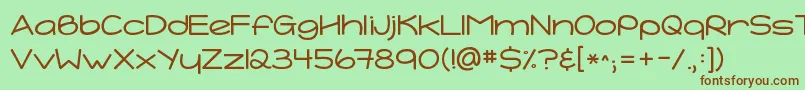 Kgtightrope Font – Brown Fonts on Green Background