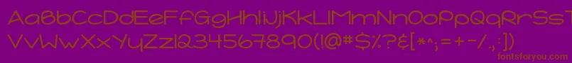 Kgtightrope Font – Brown Fonts on Purple Background