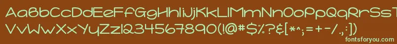 Kgtightrope Font – Green Fonts on Brown Background