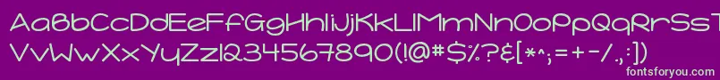 Kgtightrope Font – Green Fonts on Purple Background