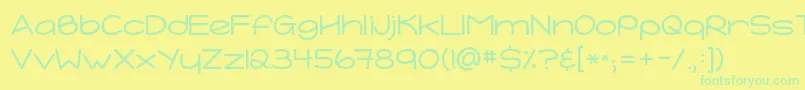 Kgtightrope Font – Green Fonts on Yellow Background