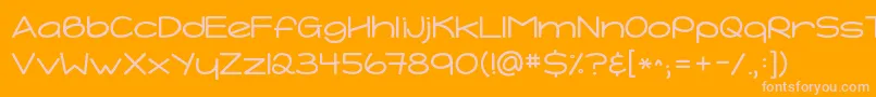 Kgtightrope Font – Pink Fonts on Orange Background