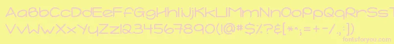 Kgtightrope Font – Pink Fonts on Yellow Background