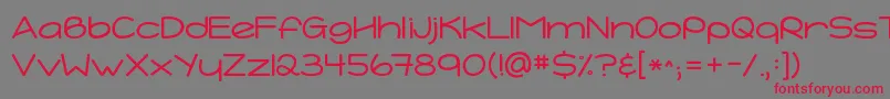 フォントKgtightrope – 赤い文字の灰色の背景