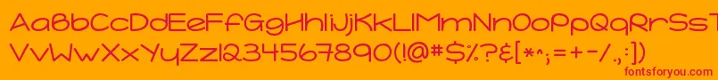 Kgtightrope Font – Red Fonts on Orange Background
