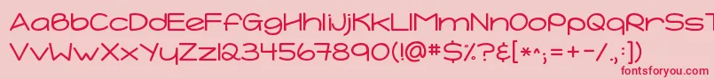 Kgtightrope Font – Red Fonts on Pink Background