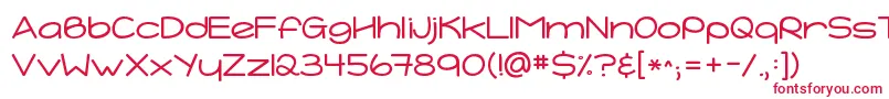 Kgtightrope Font – Red Fonts on White Background