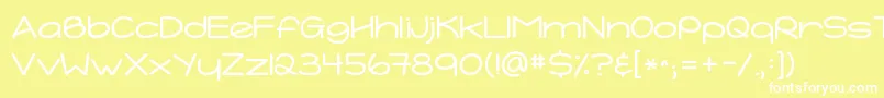 Kgtightrope Font – White Fonts on Yellow Background