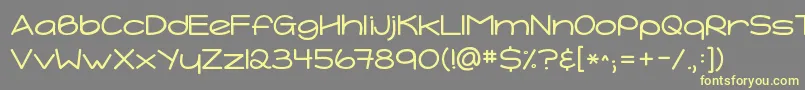Kgtightrope Font – Yellow Fonts on Gray Background