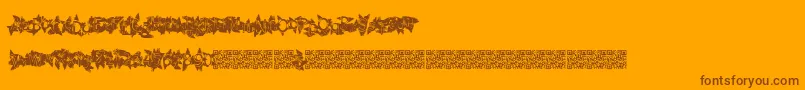 Indiansummer Font – Brown Fonts on Orange Background