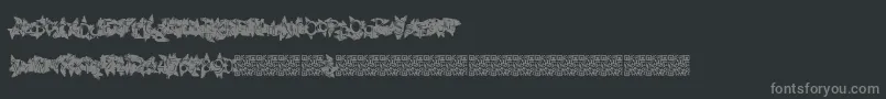 Indiansummer Font – Gray Fonts on Black Background