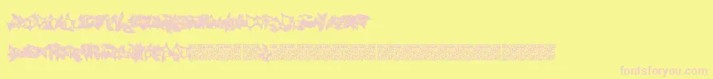 Indiansummer Font – Pink Fonts on Yellow Background