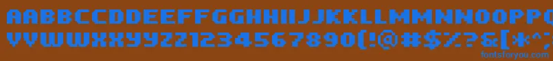 PfTempestaFiveCondensedBold Font – Blue Fonts on Brown Background