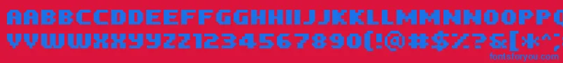 PfTempestaFiveCondensedBold Font – Blue Fonts on Red Background