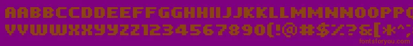 PfTempestaFiveCondensedBold Font – Brown Fonts on Purple Background