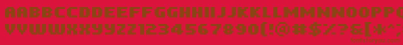 PfTempestaFiveCondensedBold Font – Brown Fonts on Red Background