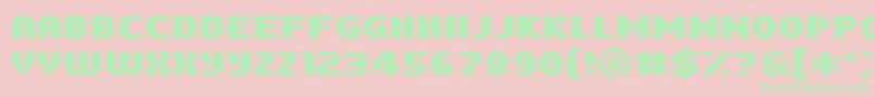 PfTempestaFiveCondensedBold Font – Green Fonts on Pink Background