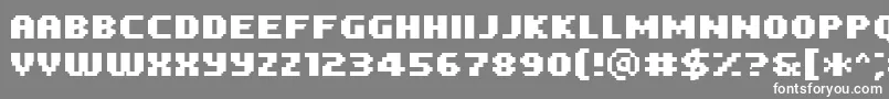 PfTempestaFiveCondensedBold Font – White Fonts on Gray Background