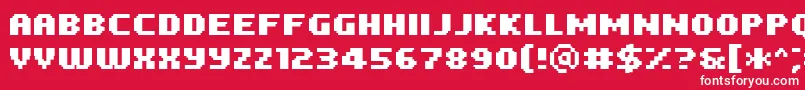 PfTempestaFiveCondensedBold Font – White Fonts on Red Background