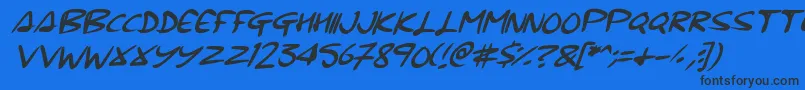 Signup Font – Black Fonts on Blue Background