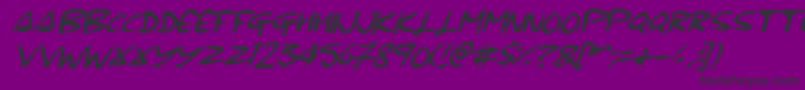 Signup Font – Black Fonts on Purple Background