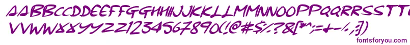 Signup-Schriftart – Violette Schriften