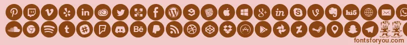 More about SocialMediaCircled Font SocialMediaCircled Font – Brown Fonts on Pink Background