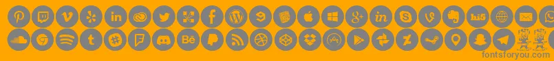 En savoir plus sur la police SocialMediaCircled Police SocialMediaCircled – polices grises sur fond orange