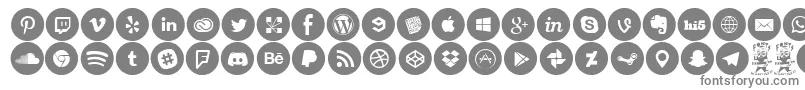 Шрифт SocialMediaCircled – серые шрифты на белом фоне