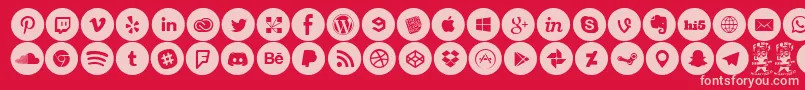 More about SocialMediaCircled Font SocialMediaCircled Font – Pink Fonts on Red Background