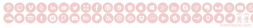 SocialMediaCircled Font – Pink Fonts