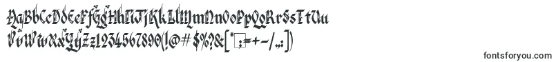 フォントVeronaGothicFlourishe – 古代の文字