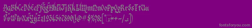 VeronaGothicFlourishe Font – Gray Fonts on Purple Background