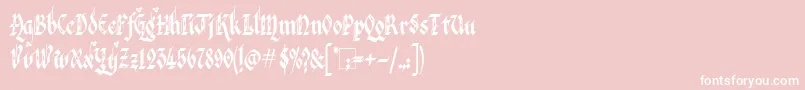 VeronaGothicFlourishe Font – White Fonts on Pink Background