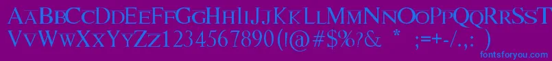 LionKing Font – Blue Fonts on Purple Background