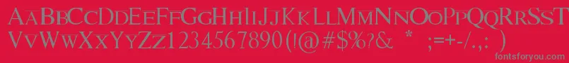 LionKing Font – Gray Fonts on Red Background