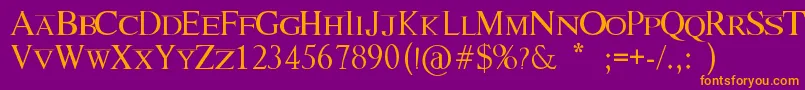 LionKing Font – Orange Fonts on Purple Background