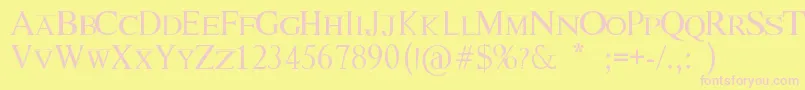 LionKing Font – Pink Fonts on Yellow Background