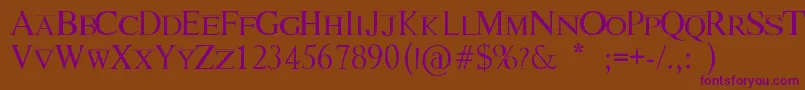 LionKing Font – Purple Fonts on Brown Background