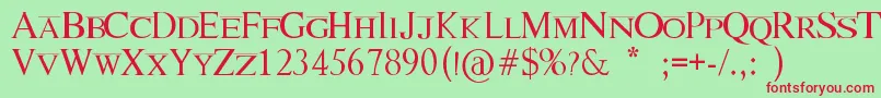 LionKing Font – Red Fonts on Green Background
